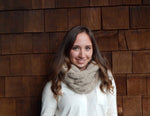 Cowl Scarf in Taupe ~ The Twisted Branch made with Alpaca Yarn