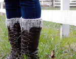 Boot Cuffs in Gray Marble