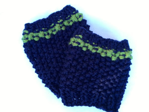 Boot Cuffs in Navy and Action green