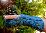 Fingerless Gloves in Robins Egg Blue